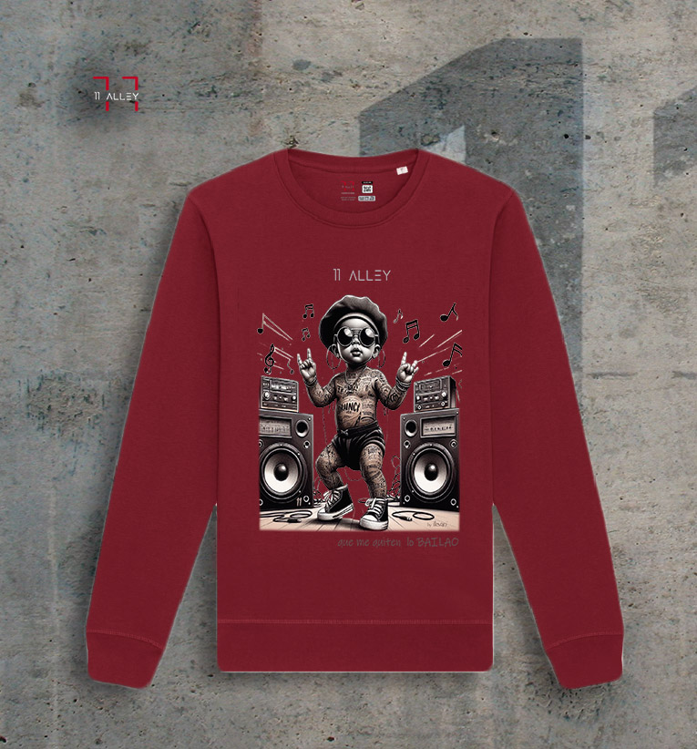 Sudadera sin capucha original especial impresa a una cara 11 alley