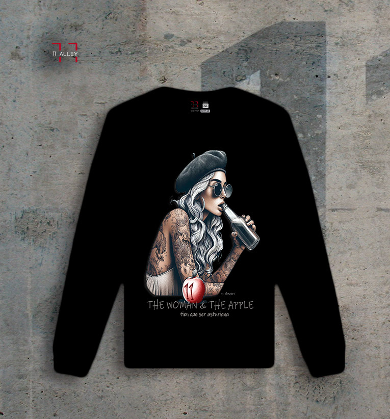 Sudadera sin capucha original especial impresa a una cara 11 alley
