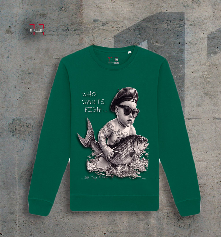 Sudadera sin capucha original especial impresa a una cara 11 alley