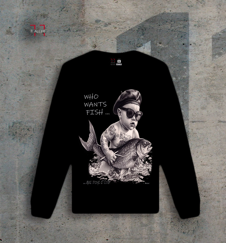 Sudadera sin capucha original especial impresa a una cara 11 alley