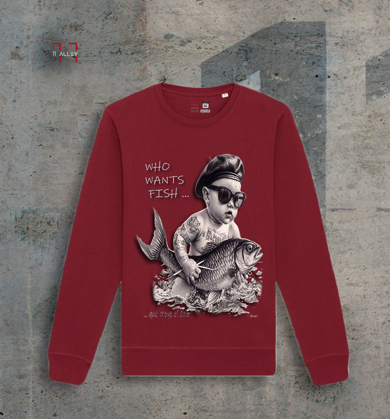 Sudadera sin capucha original especial impresa a una cara 11 alley