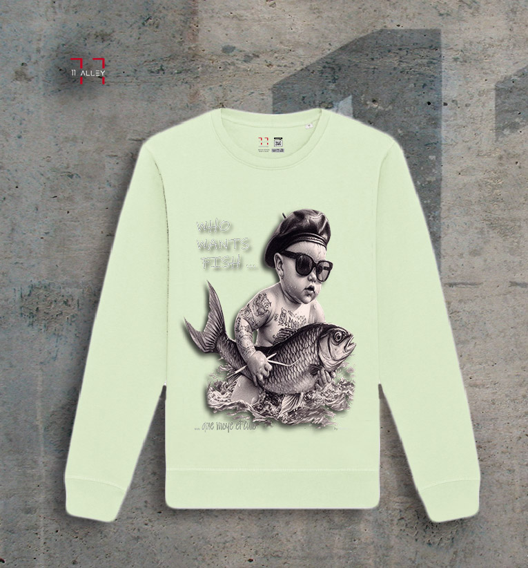 Sudadera sin capucha original especial impresa a una cara 11 alley