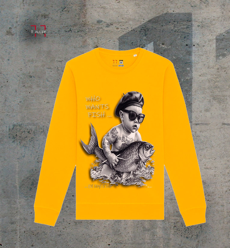 Sudadera sin capucha original especial impresa a una cara 11 alley