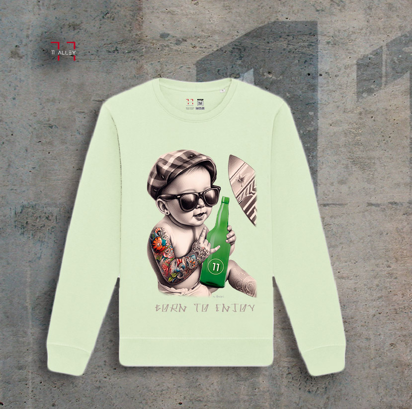 Sudadera sin capucha original especial impresa a una cara 11 alley