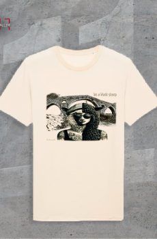 camiseta original 11 Alley especial impresa a una cara mujer oveja y el puente de cangas de onis asturias