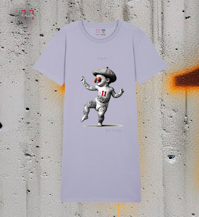 camisola vestido original de algodon organico born to enjoy