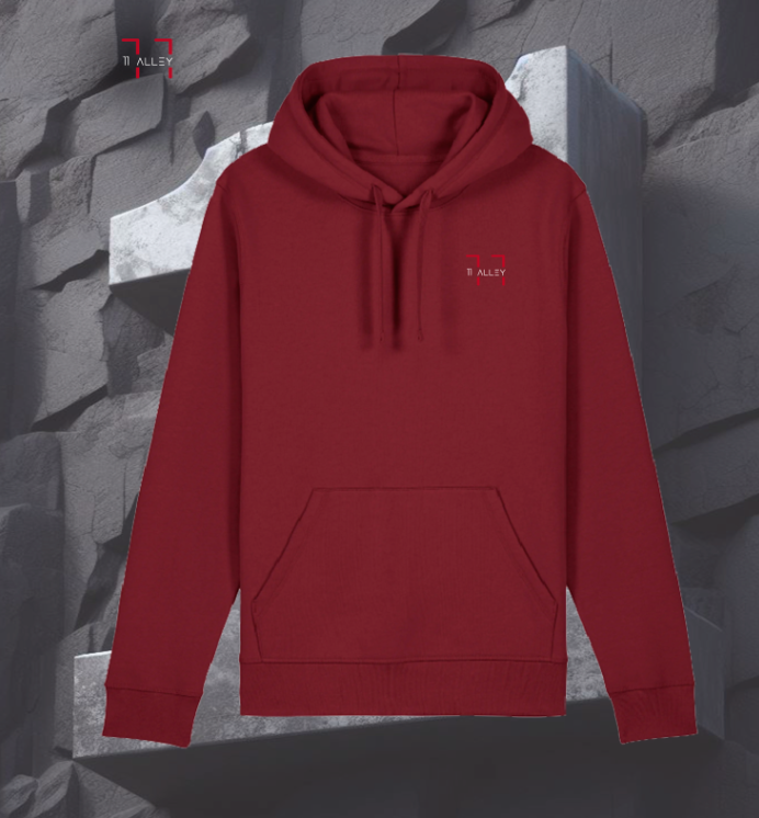 sudadera de algodón organico con bolso frontal impresa con una vaca de concierto