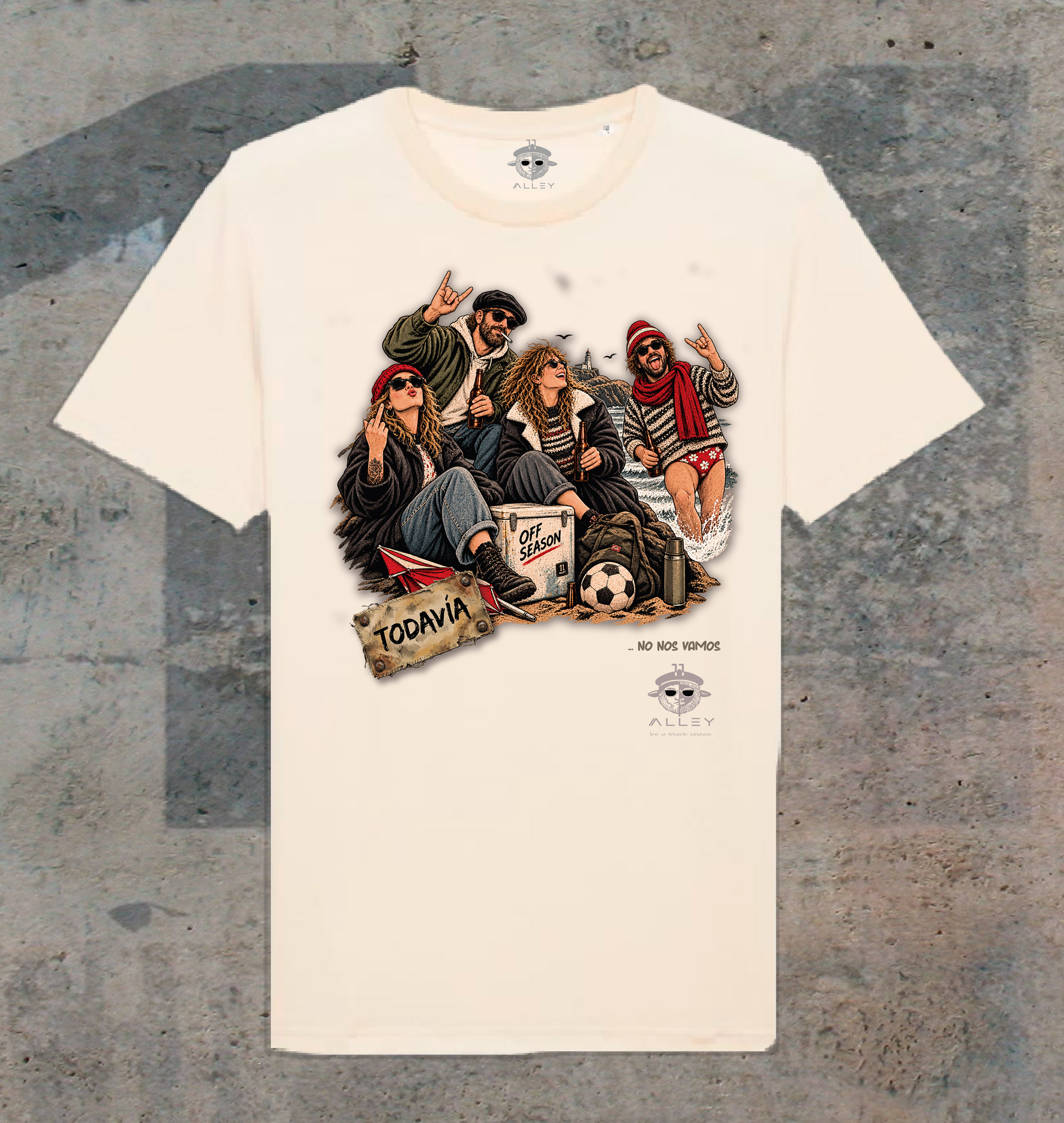 Camiseta de algodón orgánico '," TODAVIA ... NO NOS VAMOS colección exclusiva "TODAVIA" 11ALLEY