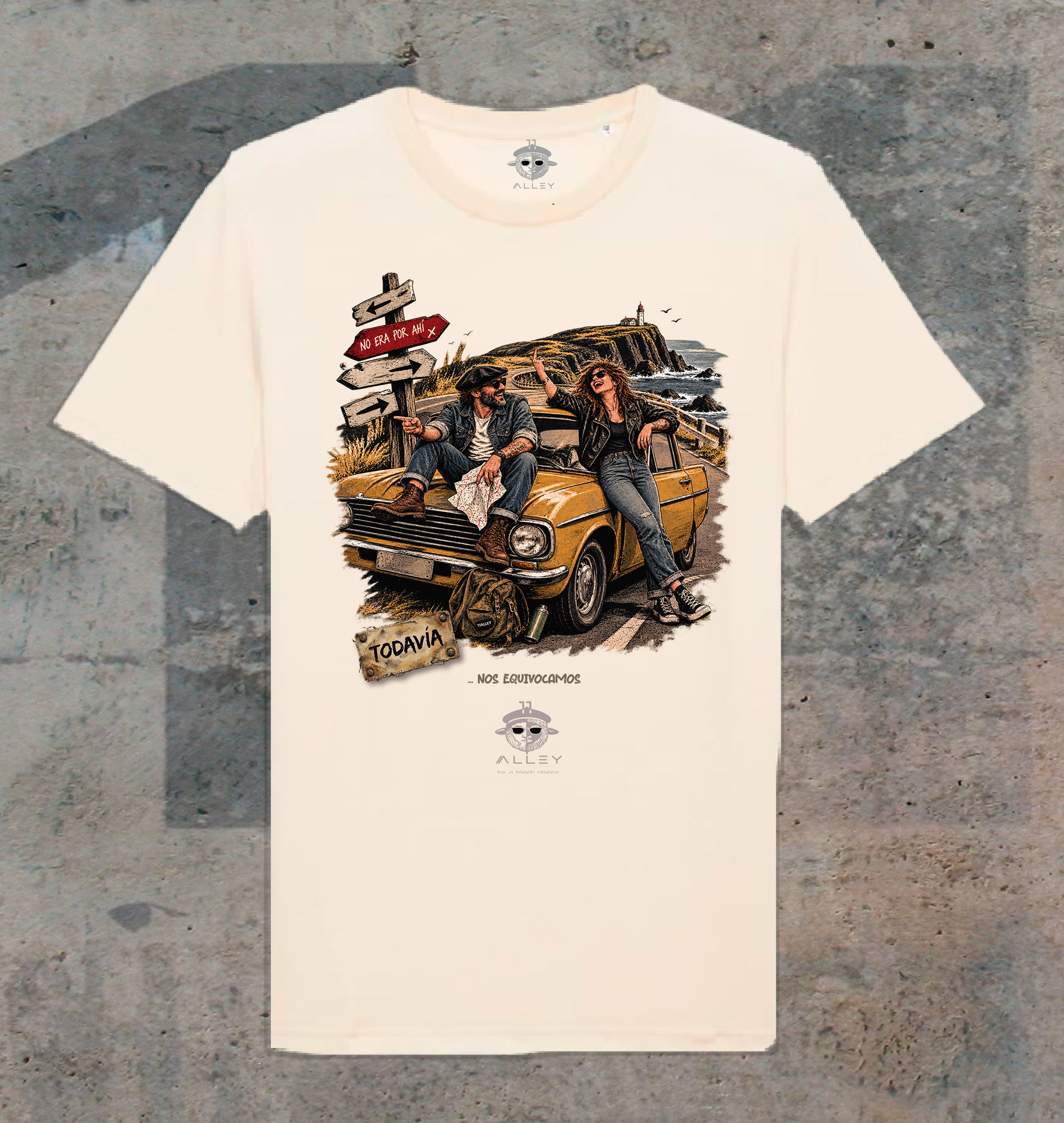 Camiseta de algodón orgánico '," TODAVIA ...NOS EQUIVOCAMOS colección exclusiva "TODAVIA" 11ALLEY